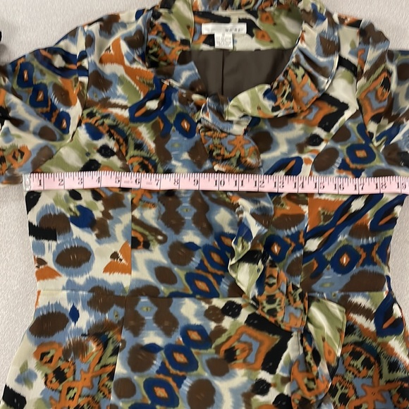 Fully Lined Mock Wrap-Front Chiffon Dress - Picture 5 of 13